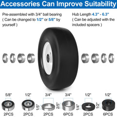 phepetroll hub adapter kit layout with spacers for easy bearing compatibility