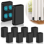 Phoncoo front view of 16pcs curtain weights showing black finish and packaging benefit