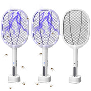 Phosooy front view of three swatters showing compact pack and design benefit