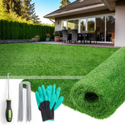 PICK FOR LIFE front view of full 3.2x6.5ft turf shows neat green coverage and curb appeal