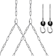 PIHIL front packaging showing two 7.75ft chain kits and included hardware for durable hanging