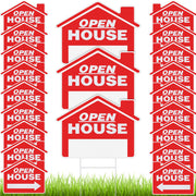 Pinkunn front-facing red open house signs showing clear arrows and visibility benefit