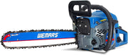 PINKWAY chainsaw front view showing bar and overall build for powerful cutting