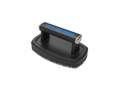PIT BOSS cleaning brush front view showing replaceable scouring pad and soft-touch handle for comfortable use