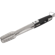 Pit Boss tongs front view showing length and soft-touch handles for safer reach