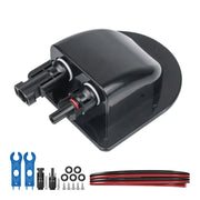 Pjerjzn front view of gland assembly showing tidy dual-cable entry and protection