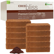 plantonix front packaging showing ten 650g coco coir bricks and labeling benefits