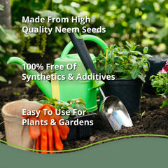 plantonix neem bliss being applied to a vegetable garden bed, improves soil structure