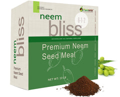 plantonix neem bliss front bag showing label and weight, sustainable fertilizer benefit