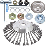 PLAXNS front view 10-inch wire brush showing robust construction and broader coverage