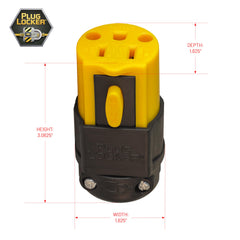 PLUGLOCKER close-up of locking mechanism ensuring stable plug retention