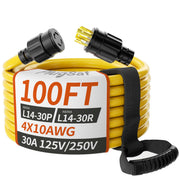 PlugSaf front view of L14-30 plug and receptacle showing secure connection benefit