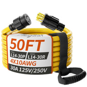 PlugSaf front view of L14-30 plug and receptacle showing secure connection