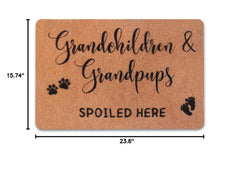 PLUJOYS mat placed at doorway with grandchildren arriving benefit: inviting entry