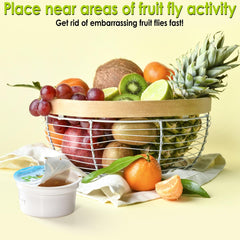 Plunk on kitchen counter beside fruit showing brand keeps produce protected