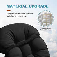 PNP HWJIAJU side profile showing 4-inch cushion thickness for support