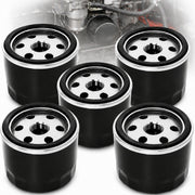 Podoy front view of 5-pack oil filters showing quantity and compact packaging benefit
