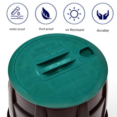 POFUIERKN lid in place over sprinkler valve manifold protecting components