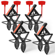 POlAFLEX front pack view showing four black stainless traps protecting lawn