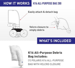Polaris K16 Velcro closure detail for secure fastening and easy removal
