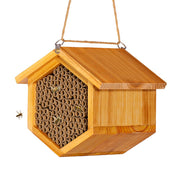 POLLIBEE front view bee house showing entrance and weatherproofing benefit