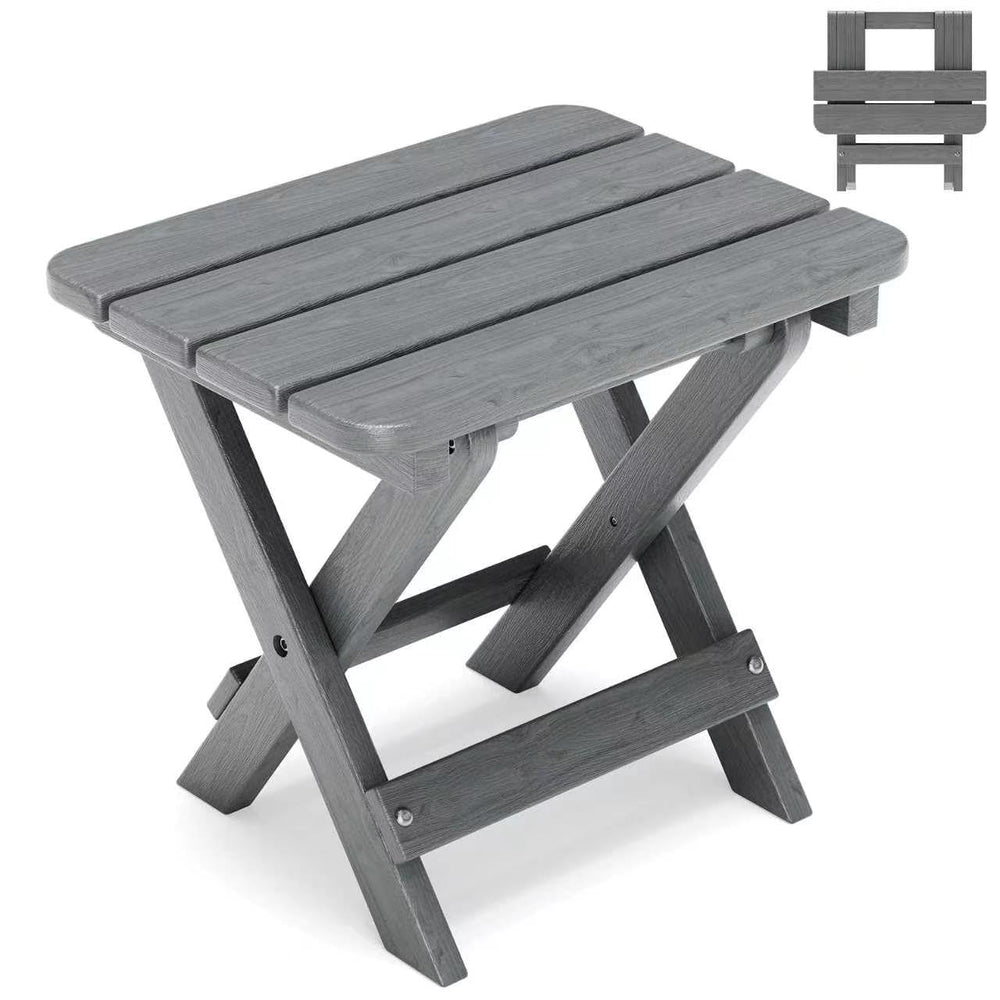 Polyhouz front view patio table shows compact surface and stability benefit