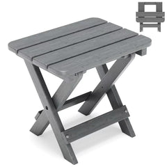Polyhouz front view patio table shows compact surface and stability benefit
