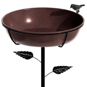 POLYJKL front view of full bird bath showing stable design and garden appeal