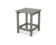 POLYWOOD front view of slate grey side table showing durable profile and balance