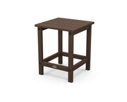 POLYWOOD front view of mahogany side table shows durable low-maintenance surface