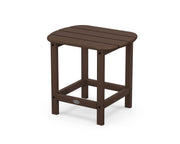 POLYWOOD front view of mahogany side table shows sturdy design and usable surface