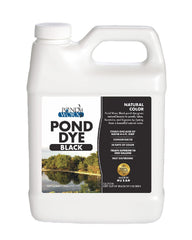 Pond Worx front view of quart bottle showing product and benefit to darken ponds