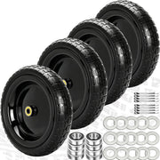 Pontuss 13" front view assembled wheel showing solid construction and ready-to-install benefit