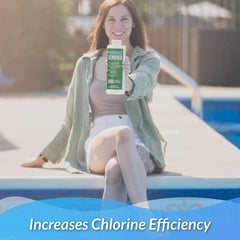 Pool Elevate label close-up highlights instructions and safe usage benefits