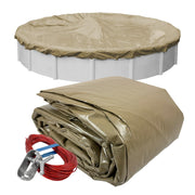 Pool Mate 24 ft front view showing full cover protecting pool surface