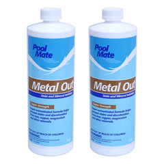 Pool Mate front label showing product name and uses for clear water