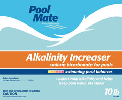 Pool Mate being added to a pool with pump running for even dispersion