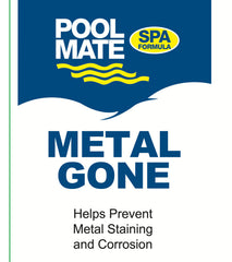 Pool Mate 16 oz bottle next to measuring cup illustrating proper dose