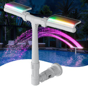 POOLHACKER front view of floating fountain showing easy setup and benefit of cordless operation