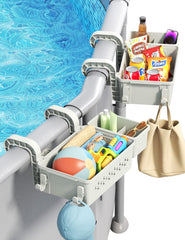 POOLHACKER front view of basket showing organized storage benefit