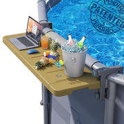 POOLHACKER front view installed on round pool showing stable serving surface