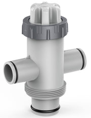 POOLHACKER front view valve showing compact design and quick shutoff benefit