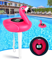 PoolLeader flamingo front view showing readable display and playful design