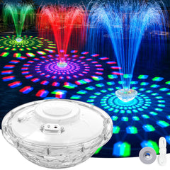 PoolPop front view floating fountain showing sleek profile and stable float benefits