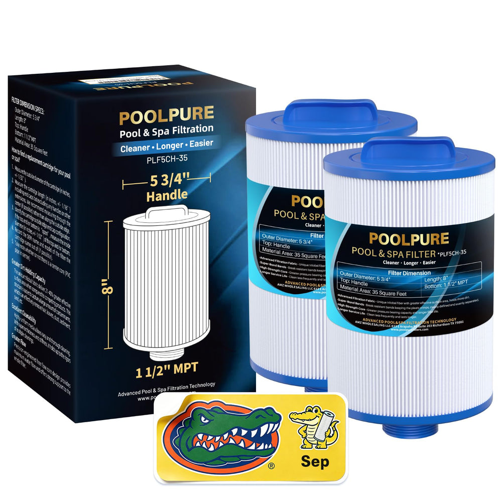 POOLPURE 5CH-35 front view showing cartridge shape and label, for easy identification