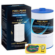 POOLPURE C-8380 front view showing cartridge and benefit of easy replacement