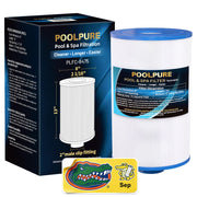 POOLPURE front view of C-8475 cartridge showing exact replacement fit and clarity benefit