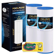 POOLPURE filter front view showing cartridge for quick identification and fit