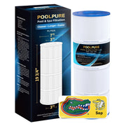 POOLPURE front view of C500 cartridge showing label and fit benefit