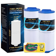 POOLPURE front view of 2-pack filter showing compact design and value